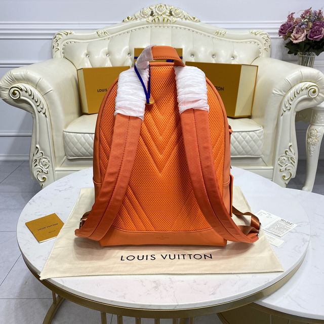 Louis vuitton original calfskin aerogram backpack M57079 orange