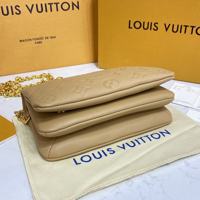 Louis vuitton original lambskin pochette coussin M80818 apricot