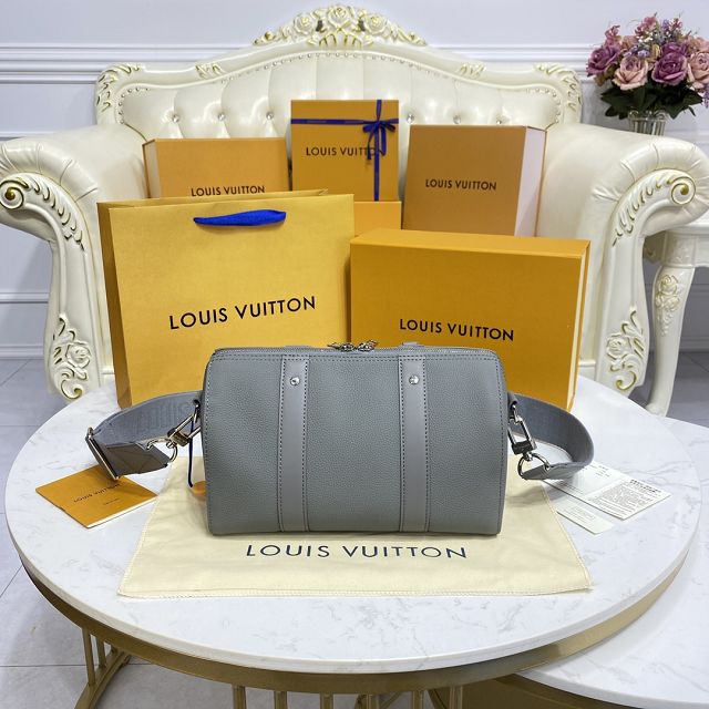 Louis vuitton original calfskin keepall city bag M57082 grey