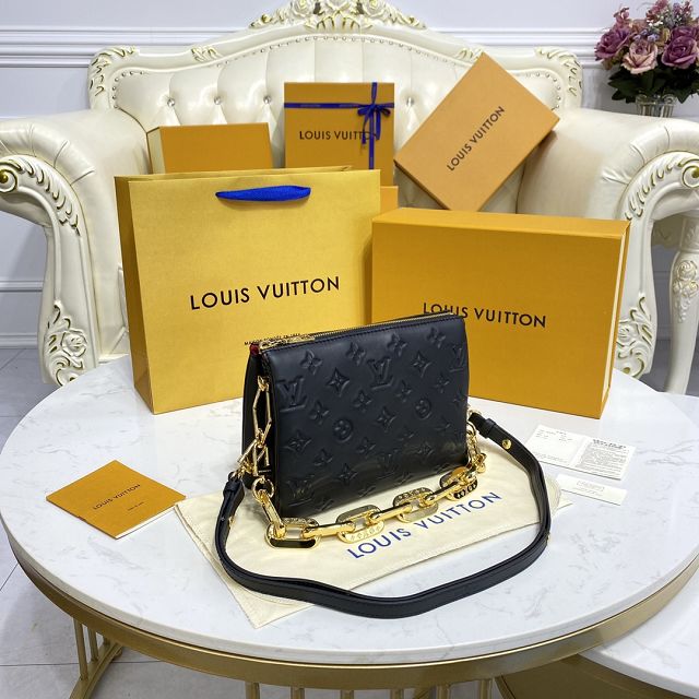 Louis vuitton original lambskin coussin BB M20574 black