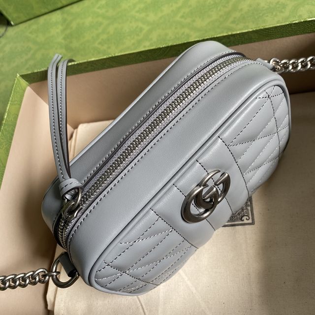 GG original calfskin marmont mini shoulder bag 634936 grey