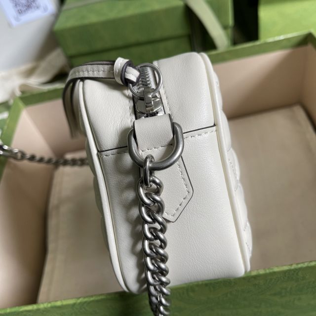 GG original calfskin marmont mini shoulder bag 634936 white