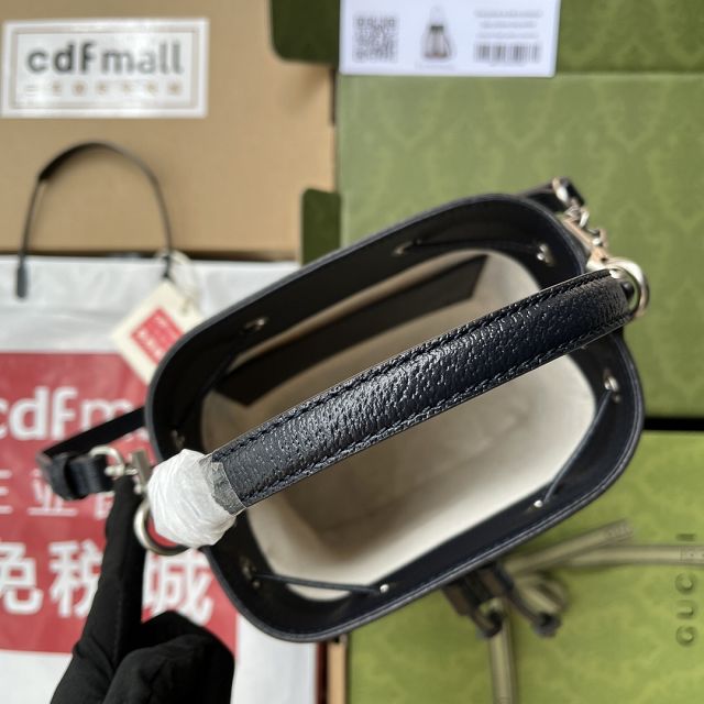 GG original canvas ophidia small bucket bag 550621 navy blue