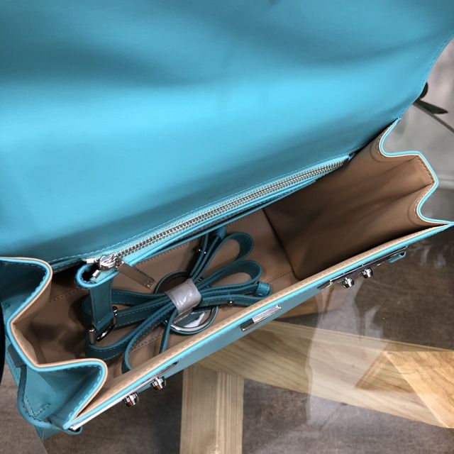 Delvaux original box calfskin tempete medium bag AA0562 blue