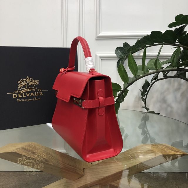 Delvaux original box calfskin tempete medium bag AA0562 red