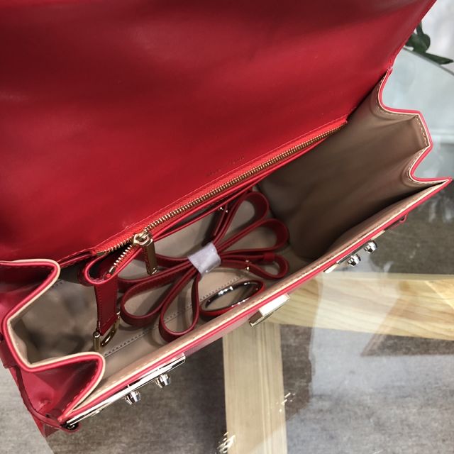 Delvaux original box calfskin tempete medium bag AA0562 red
