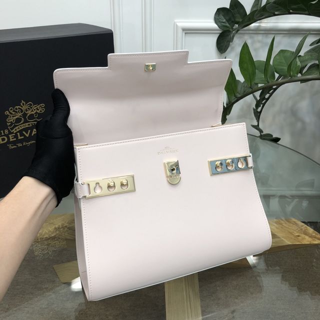 Delvaux original box calfskin tempete medium bag AA0562 white