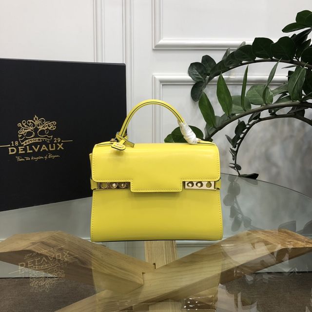 Delvaux original box calfskin tempete pm bag AA0505 yellow