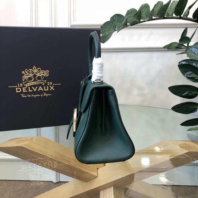 Delvaux original grained calfskin brillant mini bag AA0406 blackish green