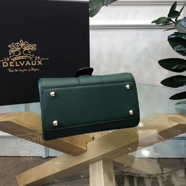 Delvaux original grained calfskin brillant mini bag AA0406 blackish green