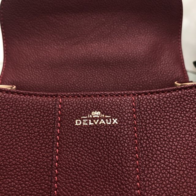 Delvaux original grained calfskin brillant mini bag AA0406 bordeaux