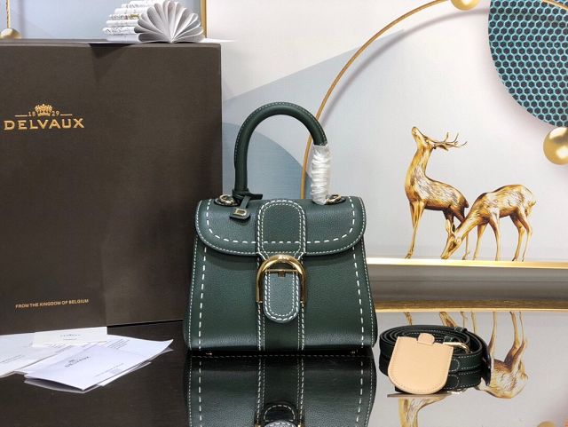 Delvaux original grained calfskin brillant mini bag AA0406 emerald green