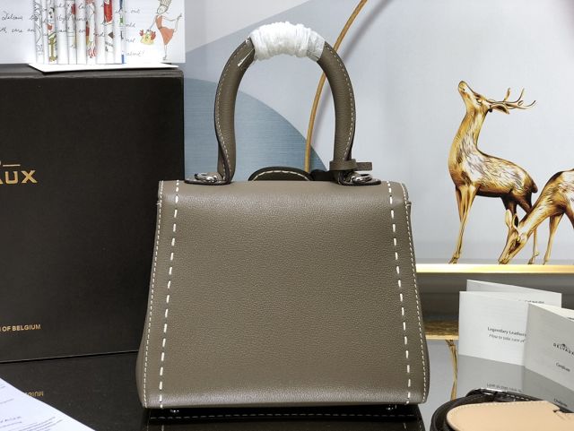 Delvaux original grained calfskin brillant mini bag AA0406 etoupe grey