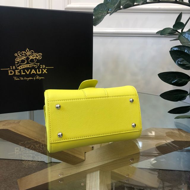 Delvaux original grained calfskin brillant mini bag AA0406 lemon yellow