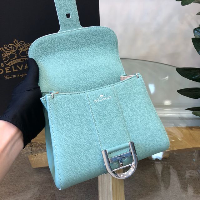 Delvaux original grained calfskin brillant mini bag AA0406 sky blue