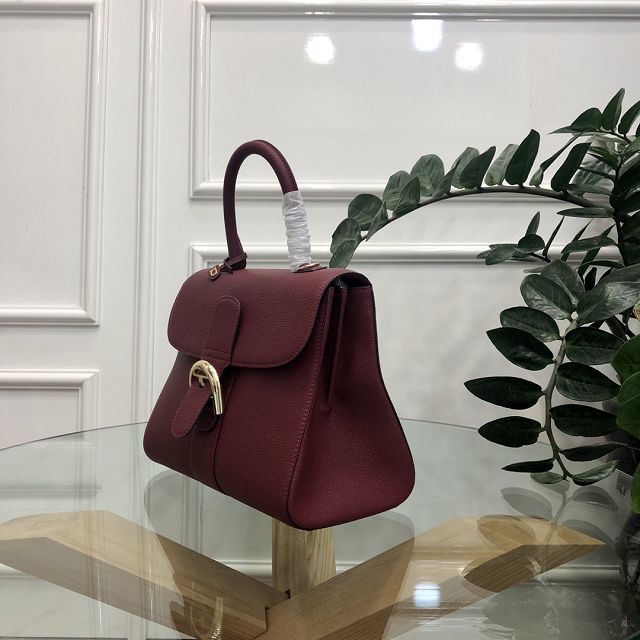 Delvaux original grained calfskin brillant bag MM AA0555 bordeaux