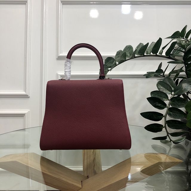 Delvaux original grained calfskin brillant bag MM AA0555 bordeaux