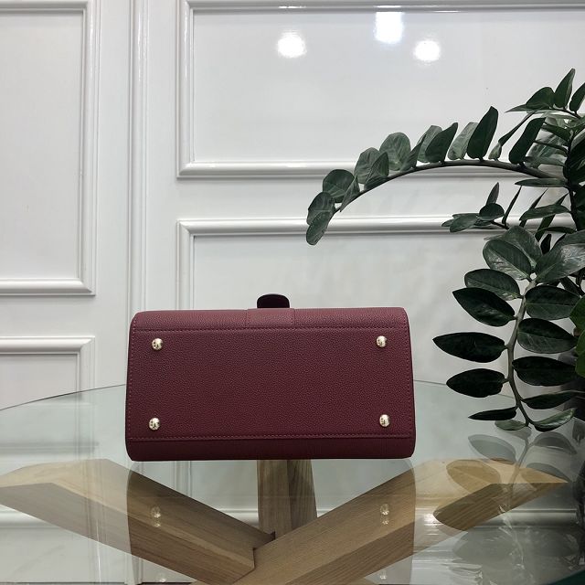 Delvaux original grained calfskin brillant bag MM AA0555 bordeaux