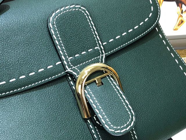 Delvaux original grained calfskin brillant bag MM AA0555 emerald green