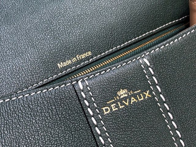 Delvaux original grained calfskin brillant bag MM AA0555 emerald green