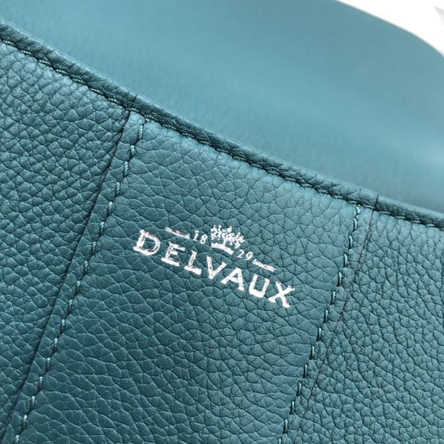 Delvaux original grained calfskin brillant bag MM AA0555 peacock green