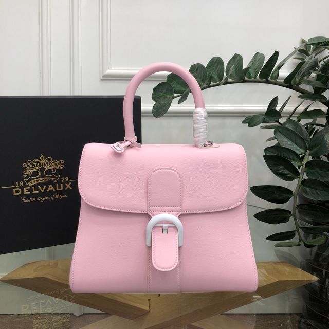 Delvaux original grained calfskin brillant bag MM AA0555 pink