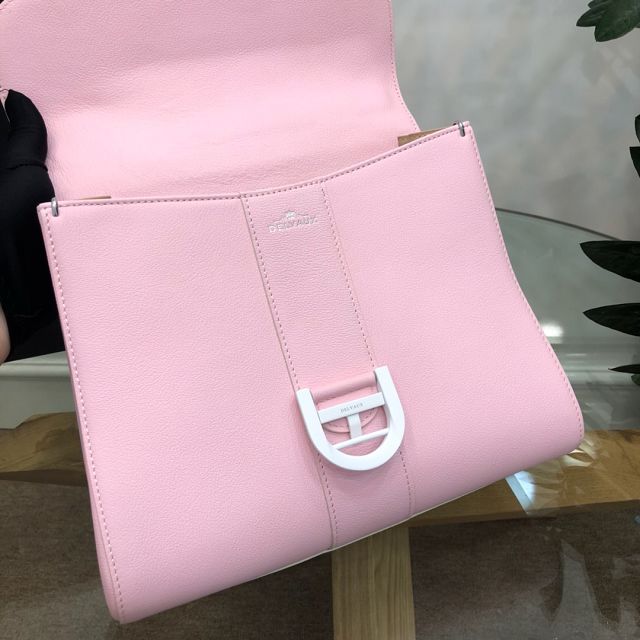 Delvaux original grained calfskin brillant bag MM AA0555 pink