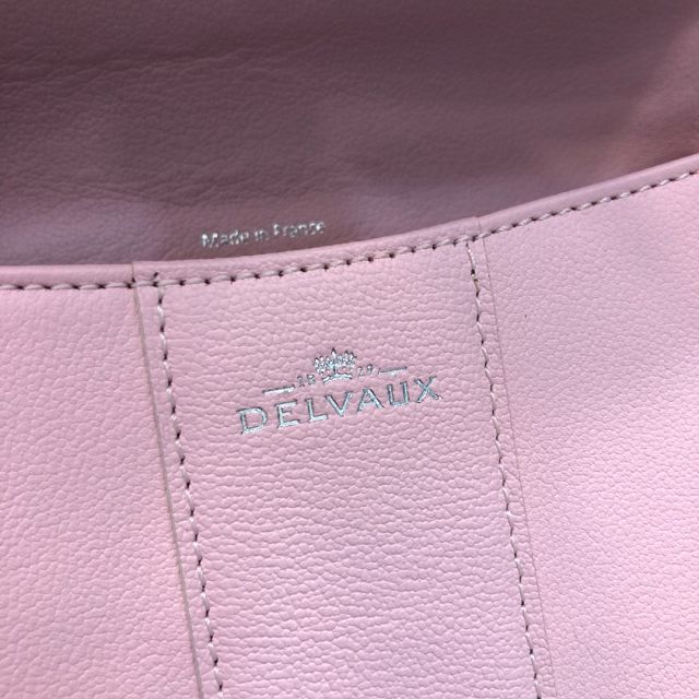 Delvaux original grained calfskin brillant bag MM AA0555 pink