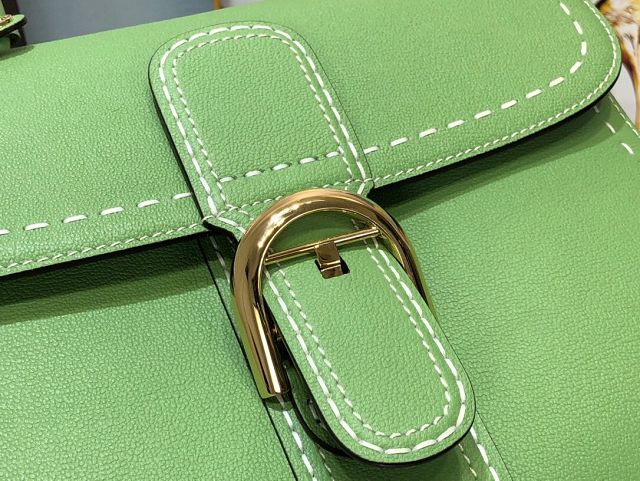 Delvaux original grained calfskin brillant bag MM AA0555 vert criquet