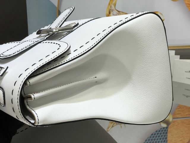 Delvaux original grained calfskin brillant bag MM AA0555 white
