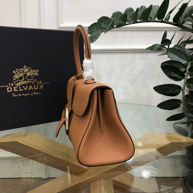 Delvaux original grained calfskin brillant small bag AA0417 brown