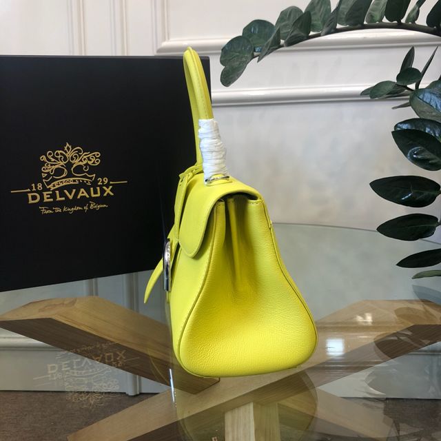 Delvaux original grained calfskin brillant small bag AA0417 lemon yellow