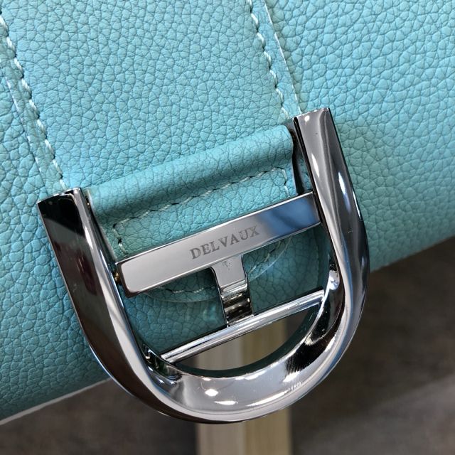 Delvaux original grained calfskin brillant small bag AA0417 sky blue