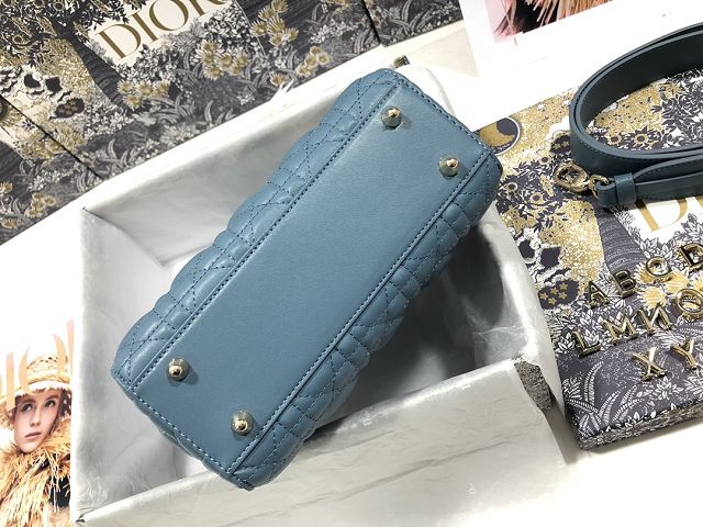 Dior original lambskin small my ABCdior bag M0538 denim blue