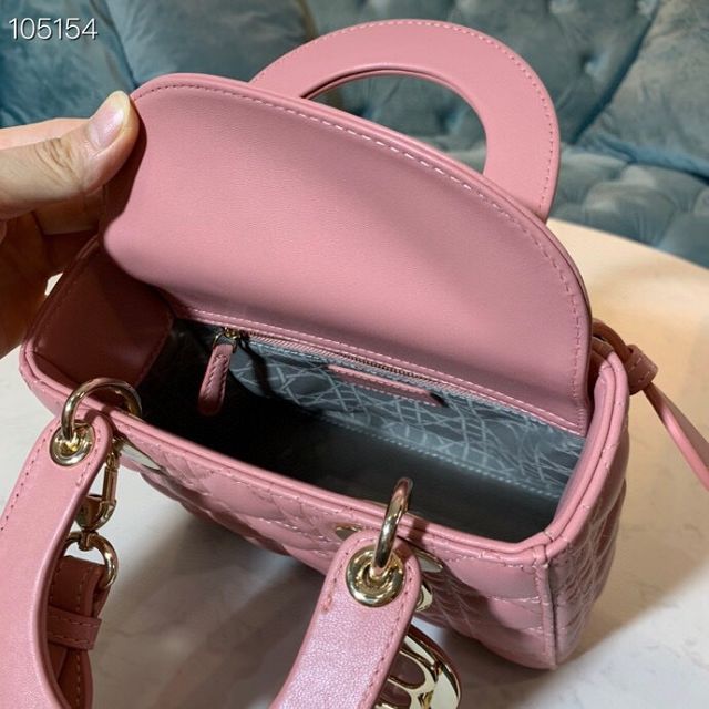 Dior original lambskin small my ABCdior bag M0538 pink