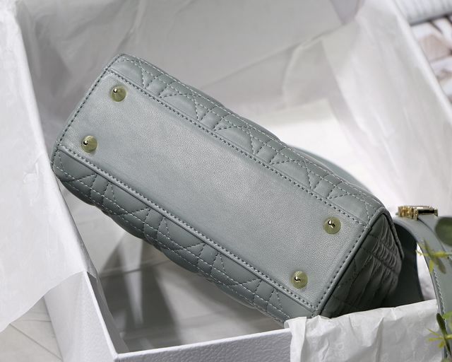 Dior original lambskin small my ABCdior bag M0538-2 light grey