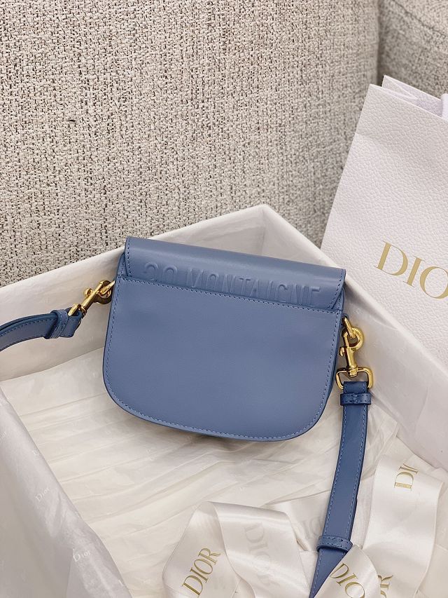 Dior original box calfskin medium bobby bag M9319 blue