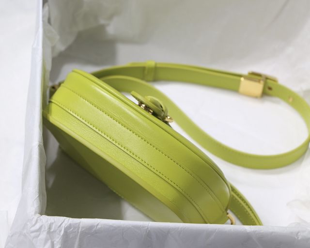 Dior original box calfskin medium bobby bag M9319 fluorescent yellow