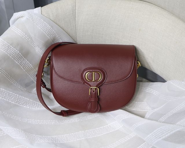 Dior original box calfskin medium bobby bag M9319 wine