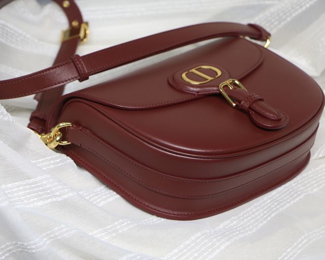 Dior original box calfskin medium bobby bag M9319 wine