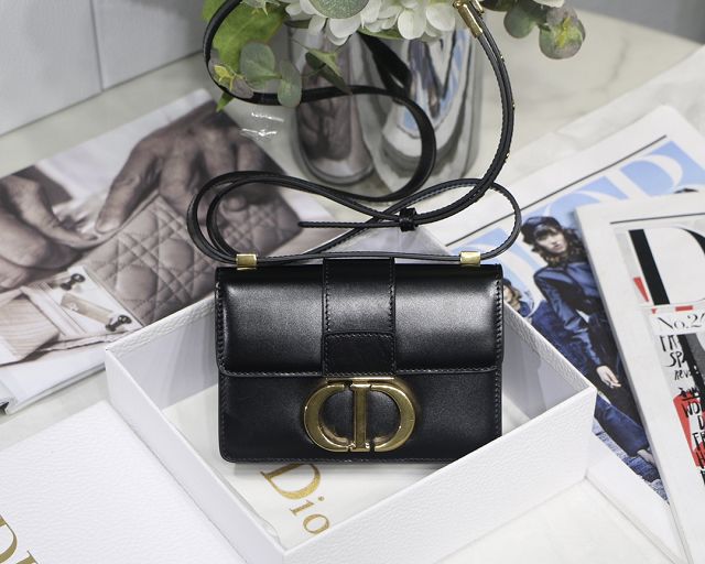 Dior original box calfskin micro 30 montaigne bag S2110 black