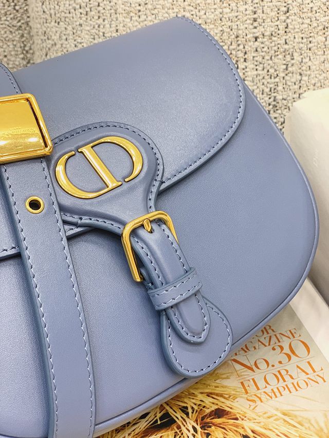 Dior original box calfskin small bobby bag M9317 blue