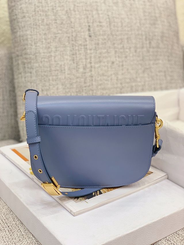 Dior original box calfskin small bobby bag M9317 blue