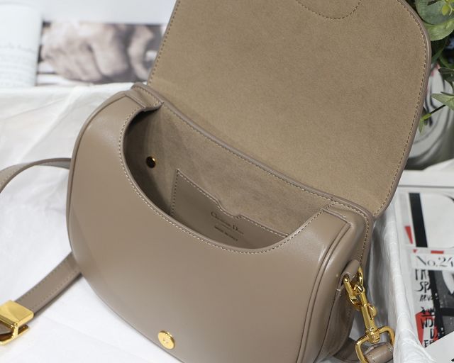 Dior original box calfskin small bobby bag M9317 warm taupe
