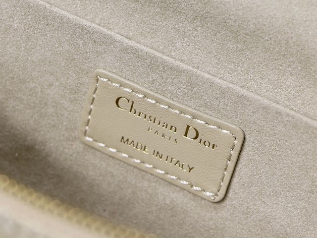 Dior original lambskin small vanity case S5488 beige