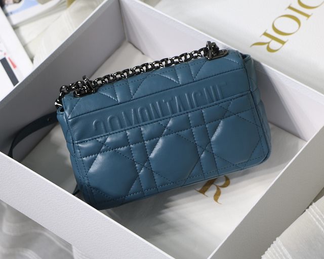 Dior original macrocannage calfskin small caro bag M9241 blue