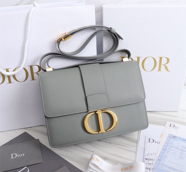 Dior original grained calfskin 30 montaigne bag M9203 gray