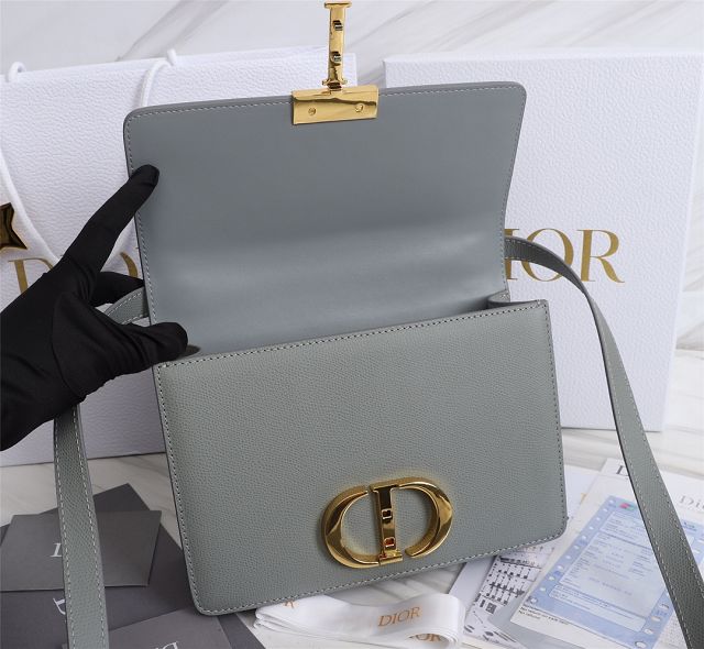 Dior original grained calfskin 30 montaigne bag M9203 gray