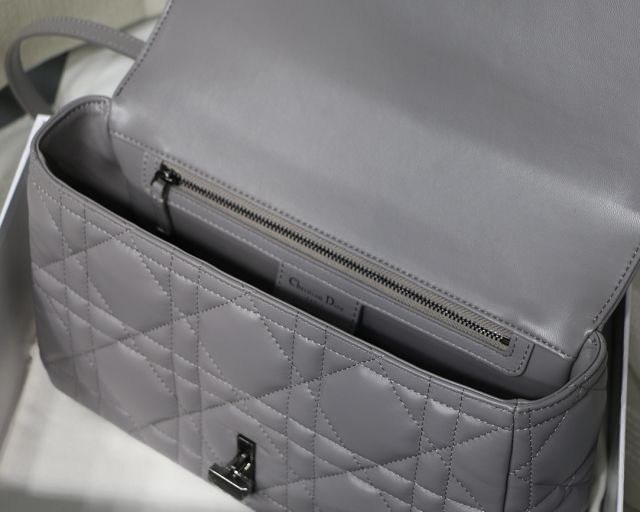 Dior original macrocannage calfskin large caro bag M9243 grey