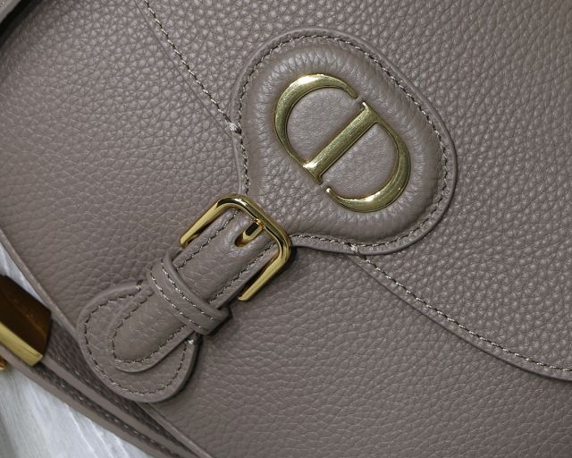 Dior original grained calfskin medium bobby bag M9319 gray